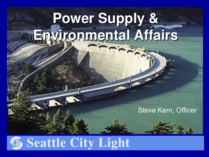 power supply power supply environmental affairs