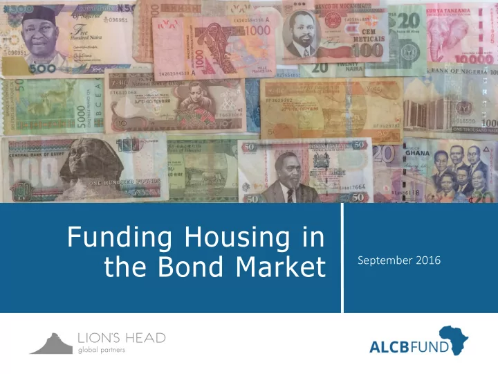 funding housing in