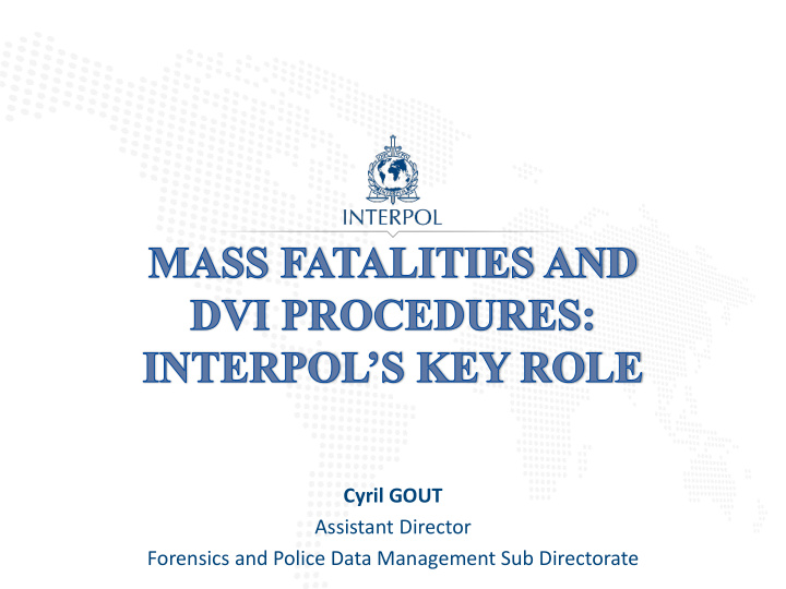 forensics and police data management sub directorate