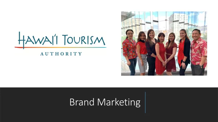 brand marketing organization chart of the marketing team