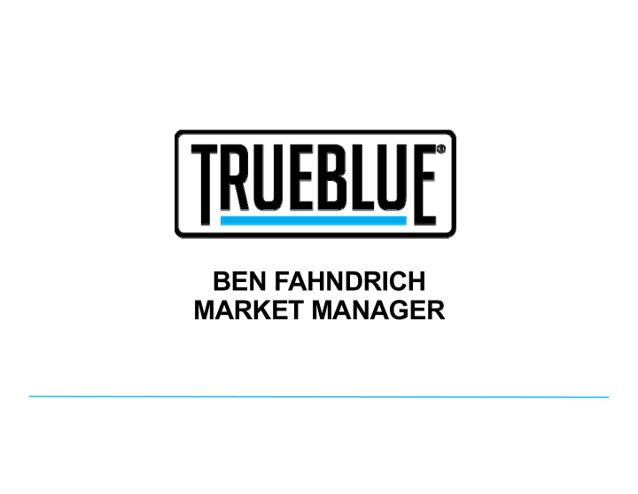 ben fahndrich market manager industry key issues