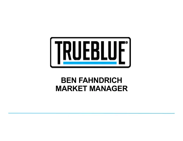 ben fahndrich market manager industry key issues