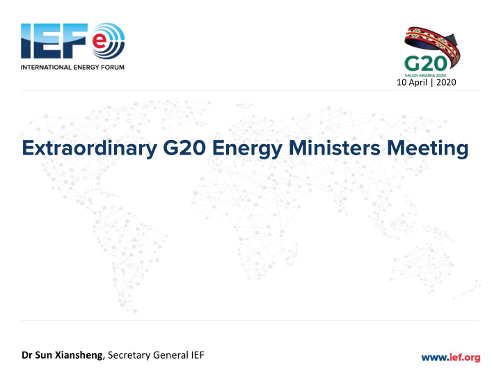 extraordinary g20 energy ministers meeting