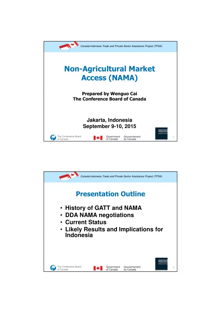 non agricultural market access nama