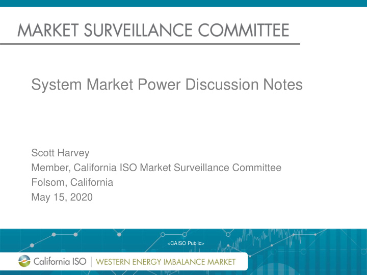 system market power discussion notes