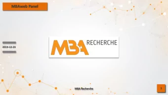 MBAweb Panel  2019-12-23  1  MBA Recherche  MBAweb Panel  MBAweb Panel Presentation  2019-12-23