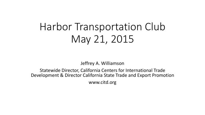harbor transportation club may 21 2015