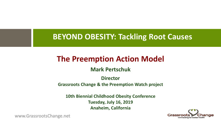 beyond obesity tackling root causes the preemption action