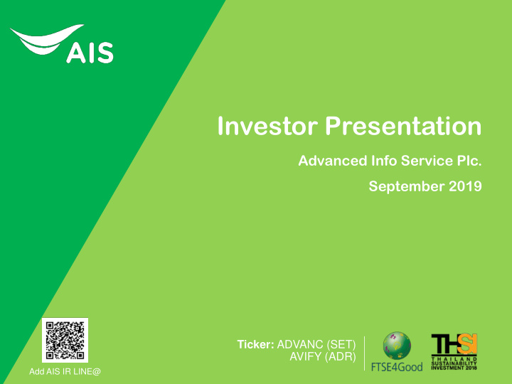 investor presentation