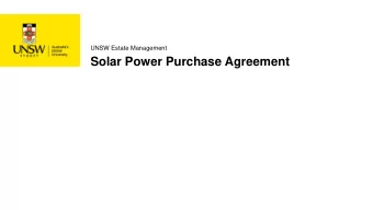 Solar Power Purchase Agreement  Solar Power Purchase Agreement  The Solar Farm Developer  The