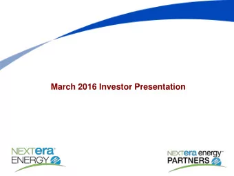 March 2016 Investor Presentation  Cautionary Statements And Risk Factors That May Affect  Future
