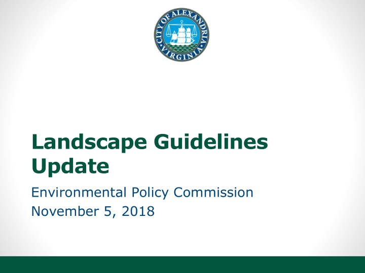 landscape guidelines