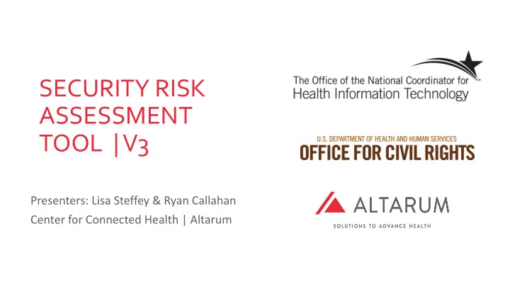 security risk assessment tool v3