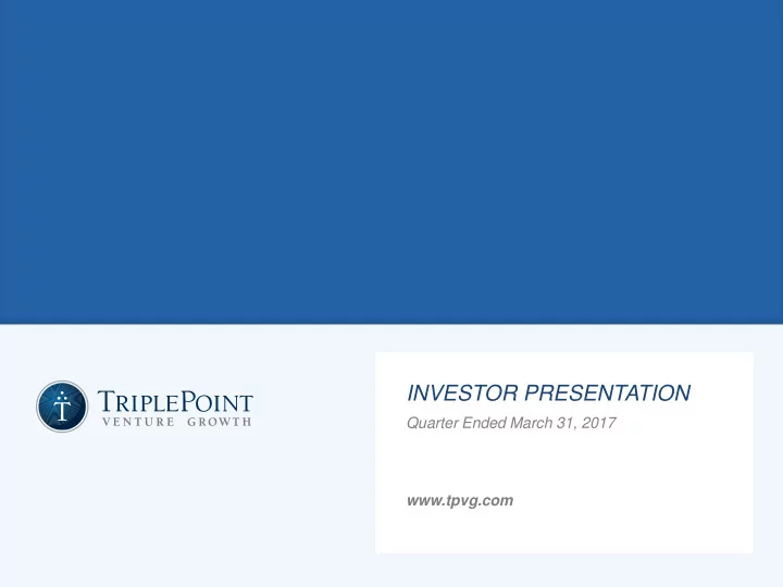 investor presentation
