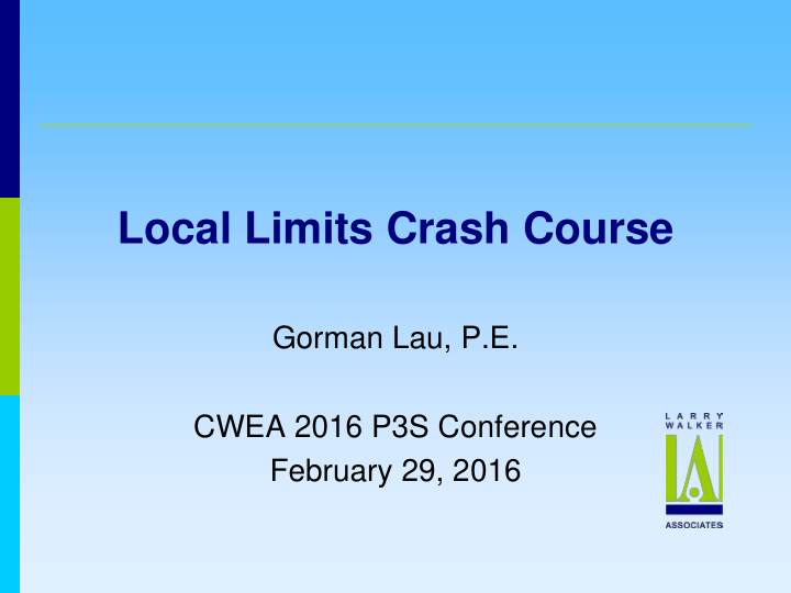 local limits crash course