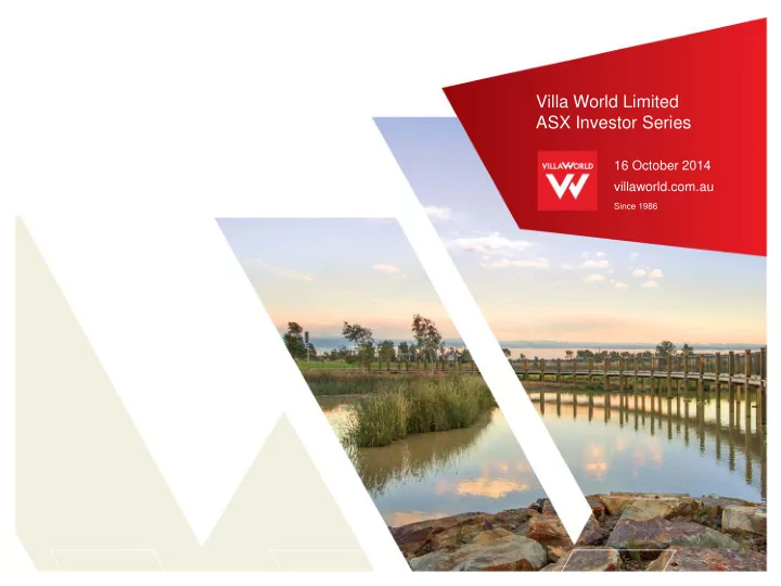 villa world limited
