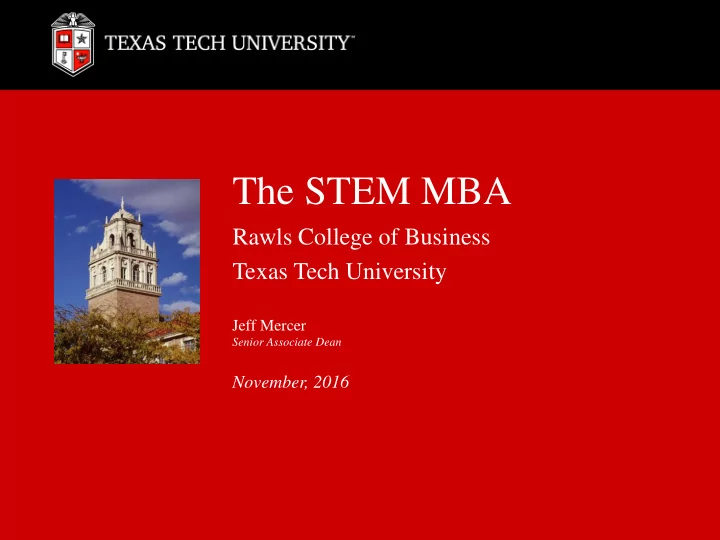 the stem mba