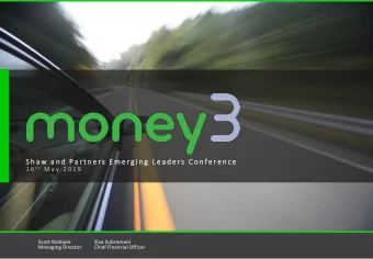 S h a w  a  a n d  P  P a r t n e r s  E  E m e r g i n g  L  L e a d e r s  C  C o n f e r e n c e