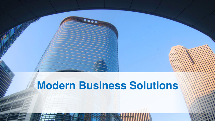 modern business solutions