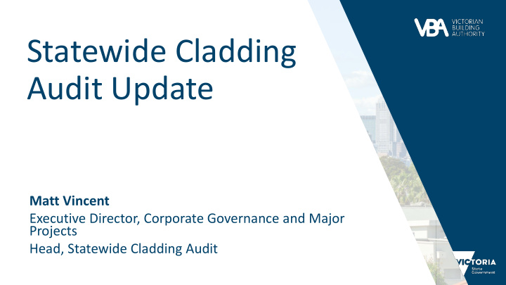 statewide cladding audit update
