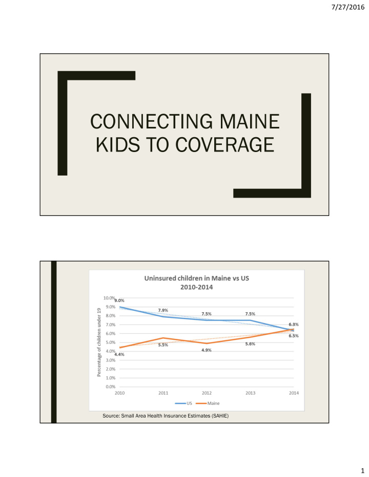 connecting maine kids to coverage