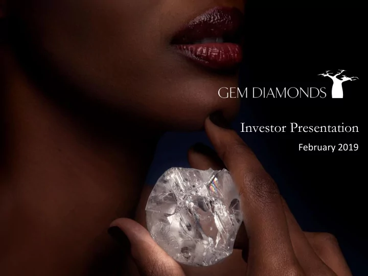 investor presentation