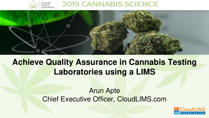 achieve quality assurance in cannabis testing