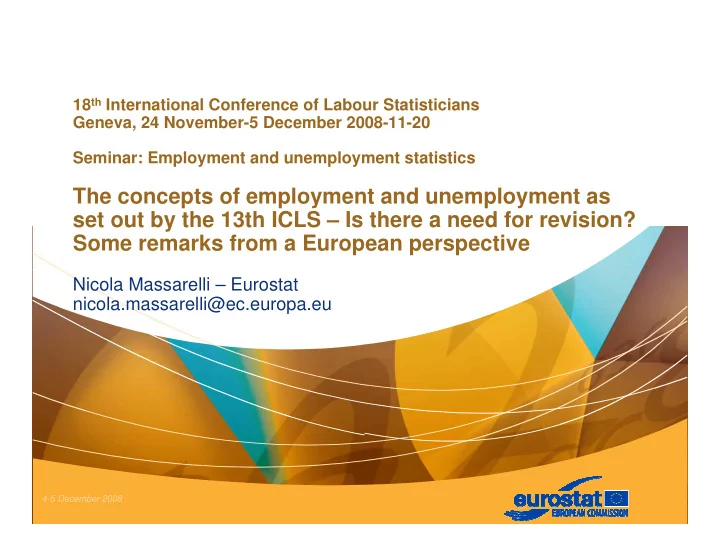 the concepts of employment and unemployment as set out by