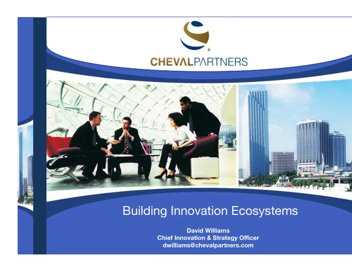 building innovation ecosystems