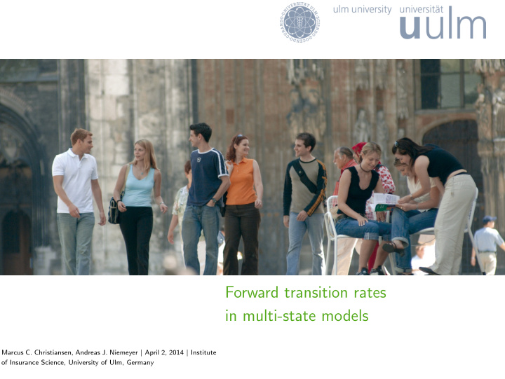 forward transition rates in multi state models