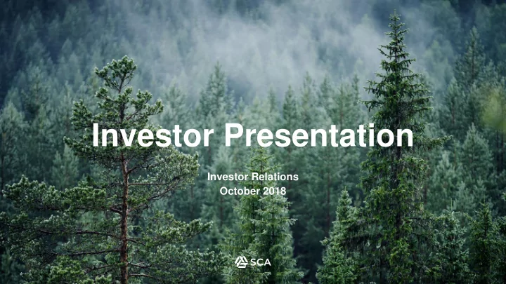 investor presentation