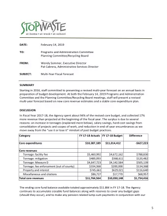 5  long-term expenditure plan. This approach will ensure the ongoing operations of the Agency