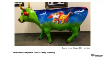 Social Medias Impact on Planned Giving Marketing  Communi  unication R  n Rev  evolut  ution 1