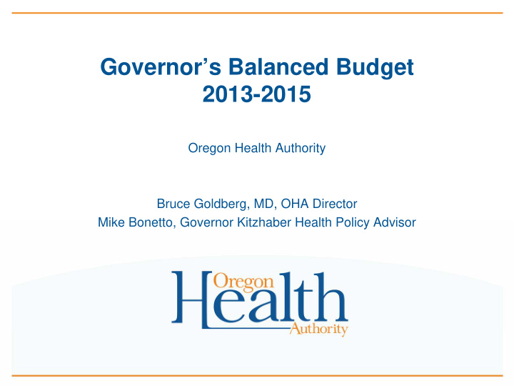 governor s balanced budget 2013 2015