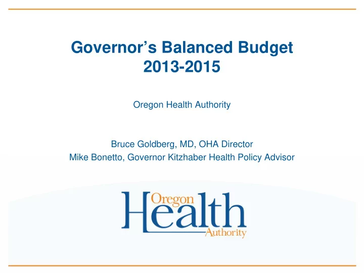 governor s balanced budget 2013 2015