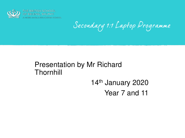 presentation by mr richard