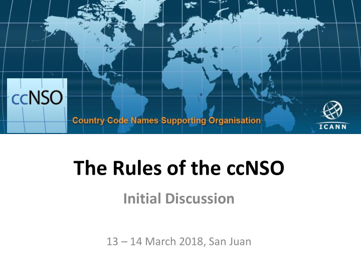 the rules of the ccnso