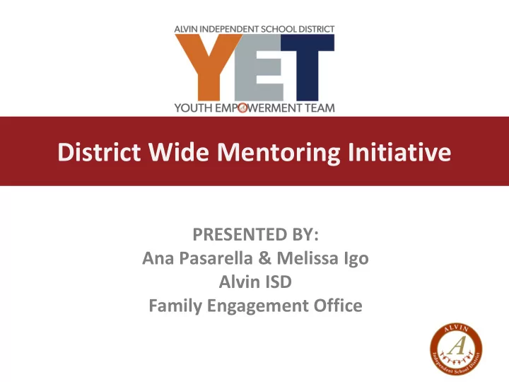 district wide mentoring initiative