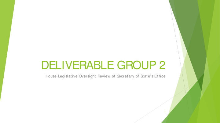deliverable group 2