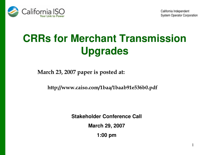 crrs for merchant transmission upgrades