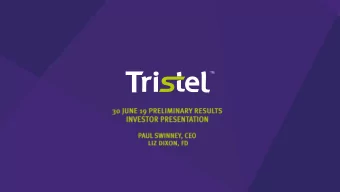 WHO WE ARE  MULTIPLE USE SITES  UNIQUE SELLING POINTS  FINANCIAL HIGHLIGHTS