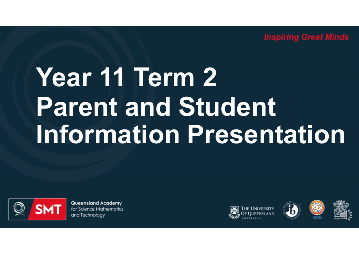 year 11 term 2 parent and student information