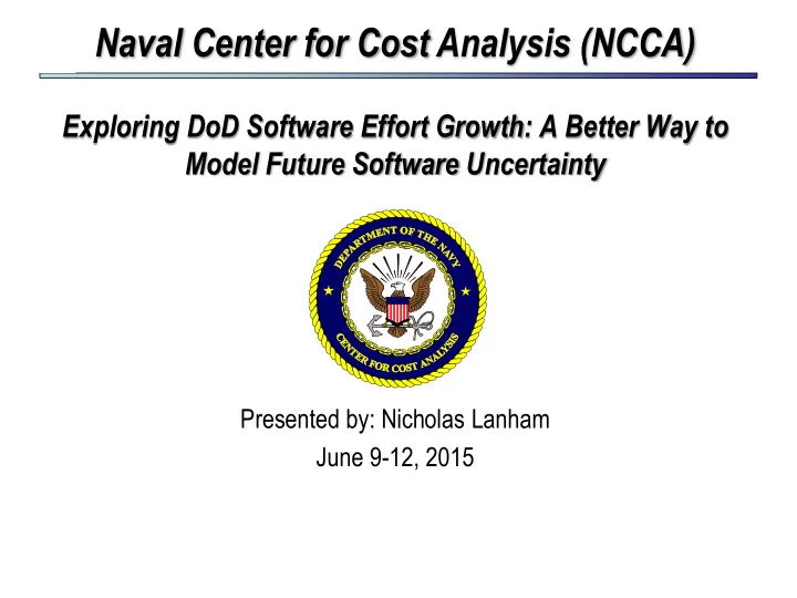 naval center for cost analysis ncca