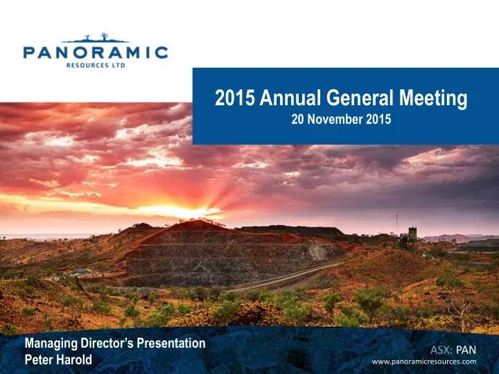 2015 annual general meeting