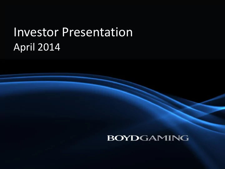investor presentation