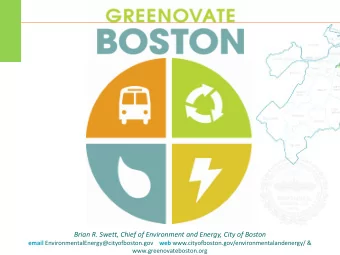 Brian R. Swett, Chief of Environment and Energy, City of Boston email