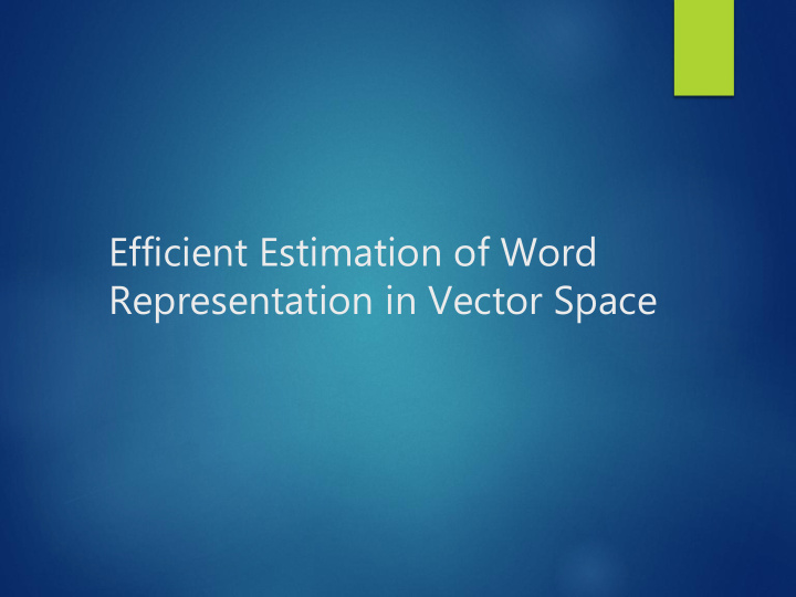 efficient estimation of word