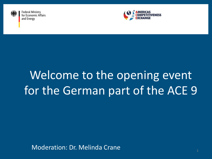 welcome to the opening event for the german part of the
