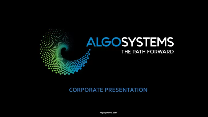corporate presentation