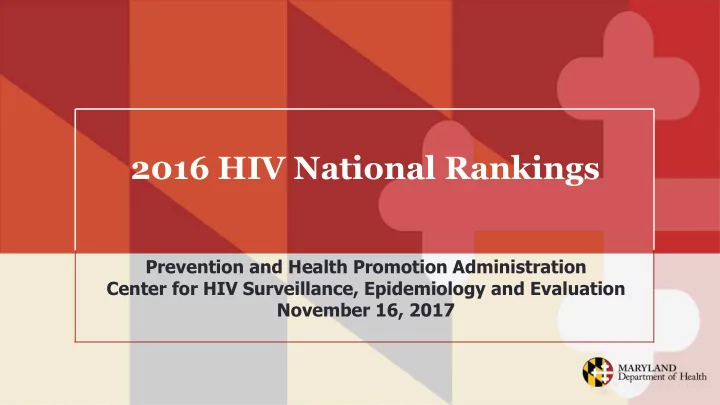 2016 hiv national rankings